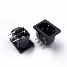 JEC 3 Pin C14 JR-101S-G-PC Inlet Module Plug Male Power Socket 10A 250V for Lab Equipment